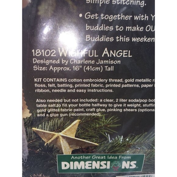 Wishful Angel 18102 Bottle Buddies Christmas Craft Project Dimensions 1996 - Picture 2 of 8